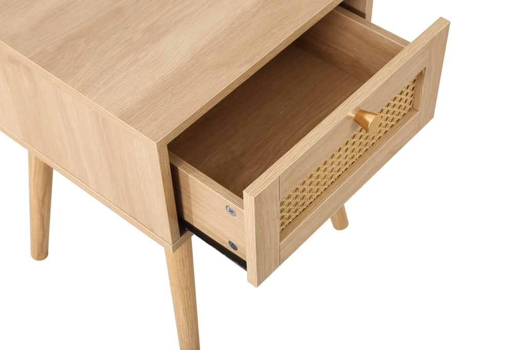Croxley 1 Drawer Rattan Bedside