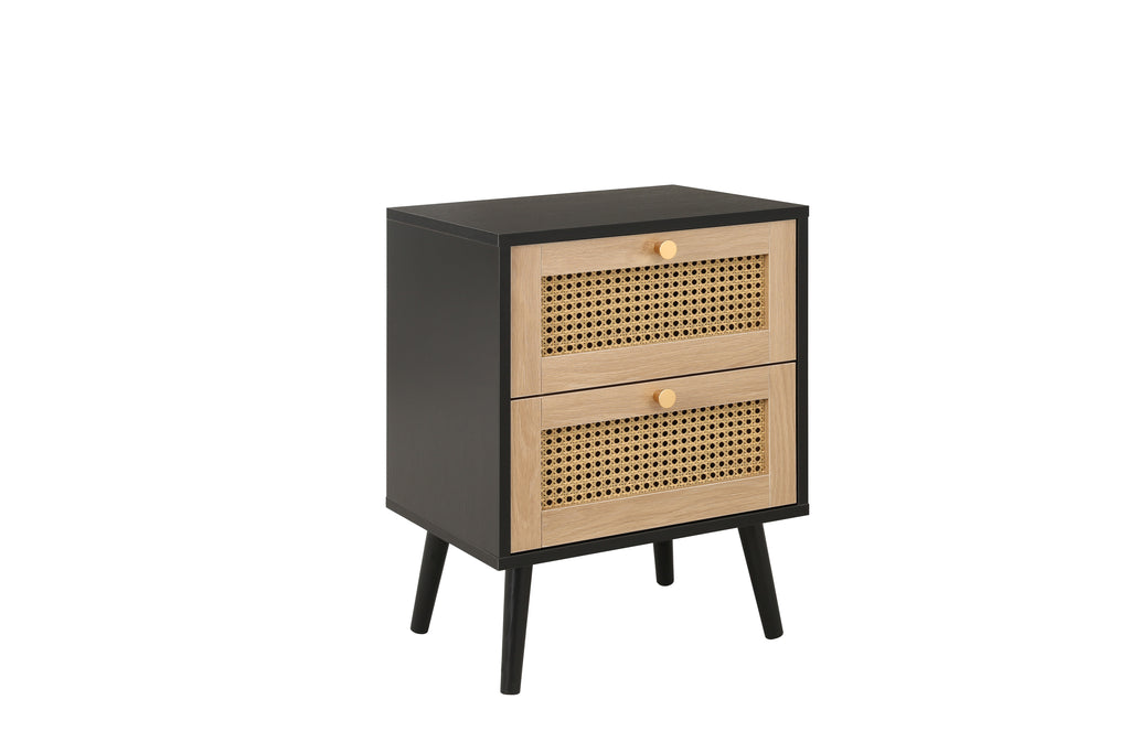 Croxley 2 Drawer Rattan Bedside