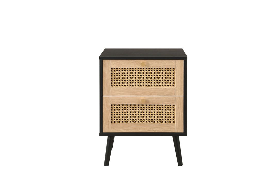 Croxley 2 Drawer Rattan Bedside