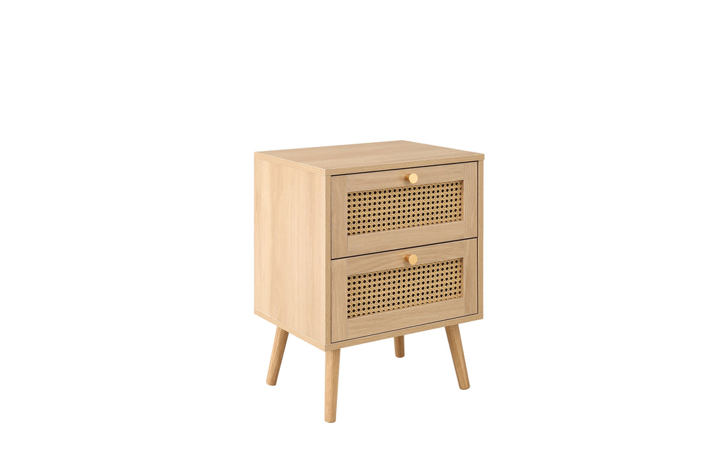Croxley 2 Drawer Rattan Bedside