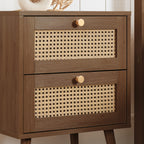 Croxley 2 Drawer Rattan Bedside