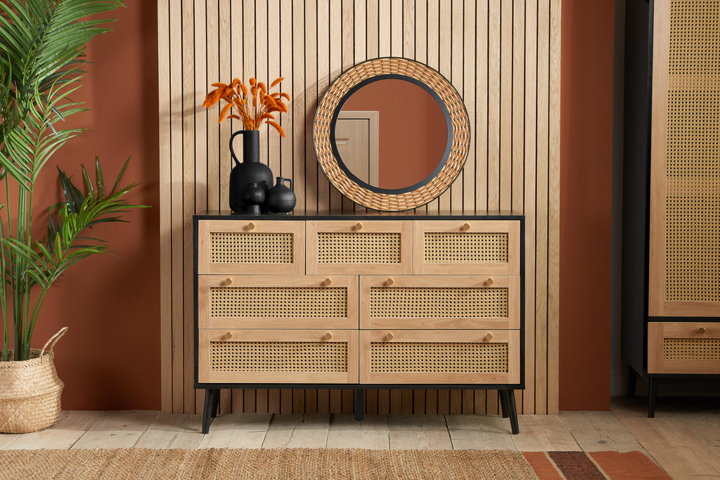 Croxley 7 Drawer Rattan Chest