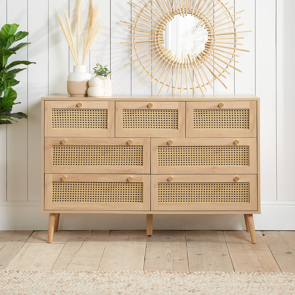 Croxley 7 Drawer Rattan Chest
