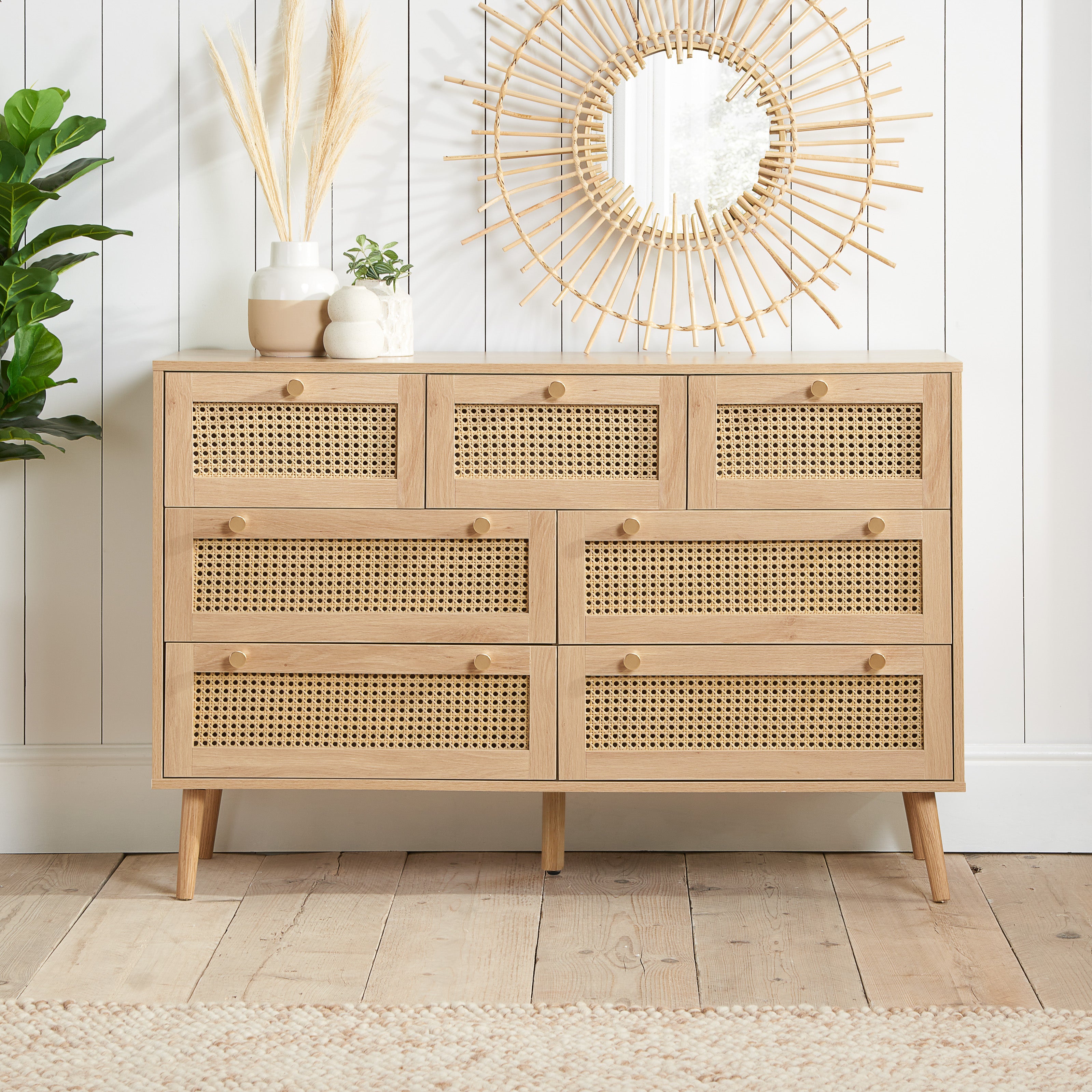 Croxley 7 Drawer Rattan Chest