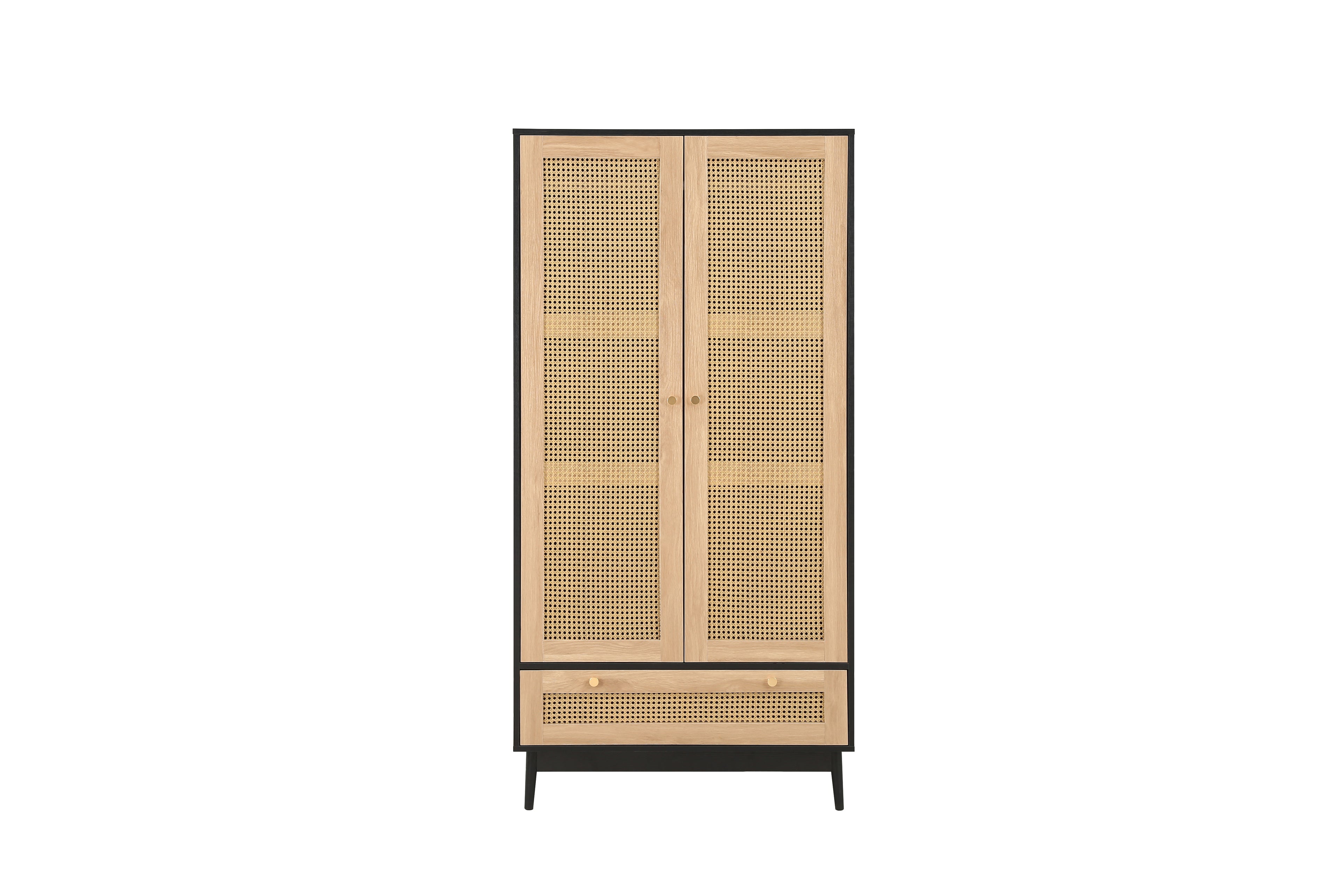 Croxley 2 Door 1 Drawer Rattan Wardrobe