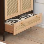 Croxley 2 Door 1 Drawer Rattan Wardrobe