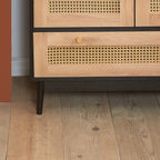 Croxley 2 Door 1 Drawer Rattan Wardrobe