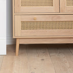 Croxley 2 Door 1 Drawer Rattan Wardrobe