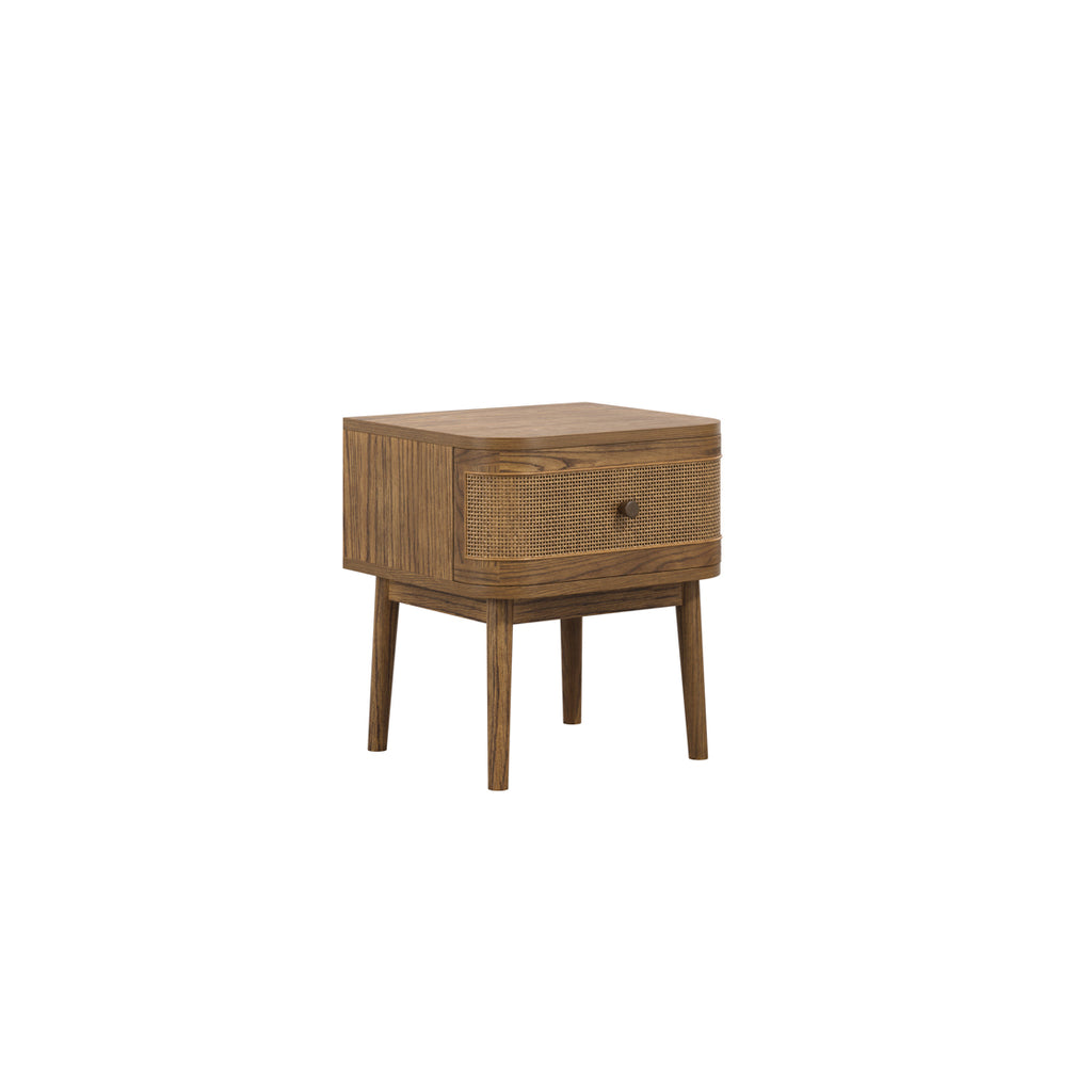 CALLIE SMOKED BEDSIDE CABINET