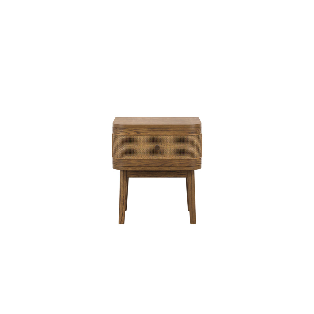 CALLIE SMOKED BEDSIDE CABINET