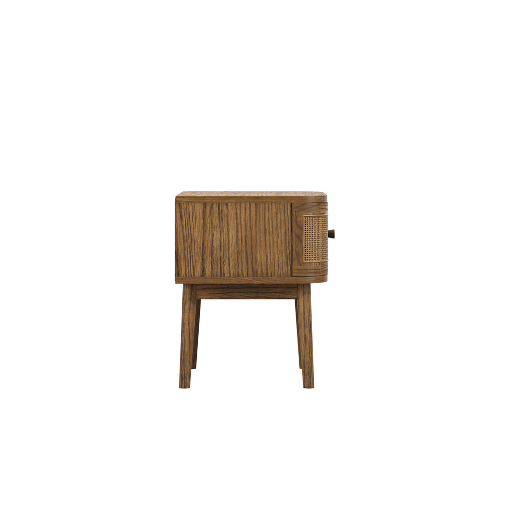 CALLIE SMOKED BEDSIDE CABINET