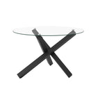 CAPRI CLEAR / BLACK DINING TABLE