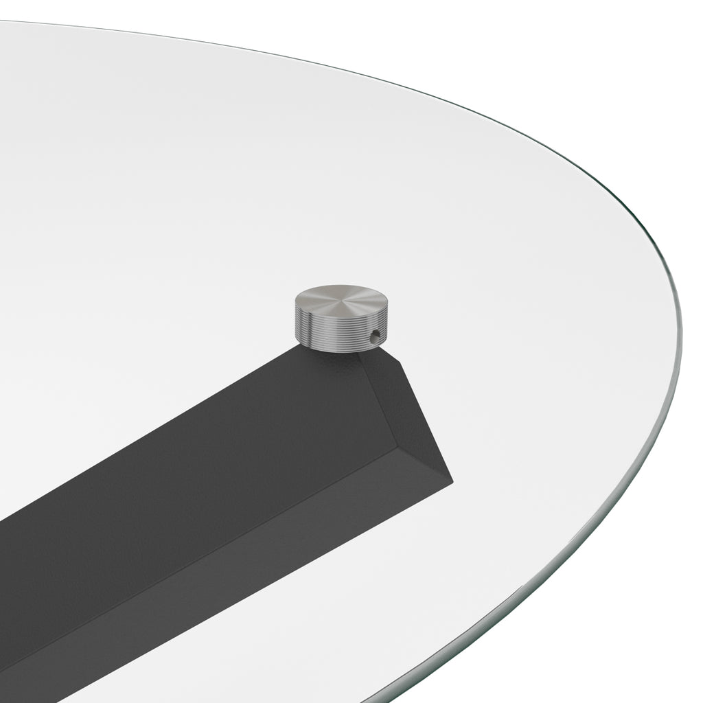 CAPRI CLEAR / BLACK DINING TABLE