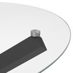 CAPRI CLEAR / BLACK DINING TABLE