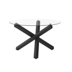 CAPRI CLEAR / BLACK DINING TABLE