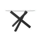 CAPRI CLEAR / BLACK DINING TABLE