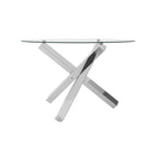 CAPRI CLEAR / SILVER DINING TABLE