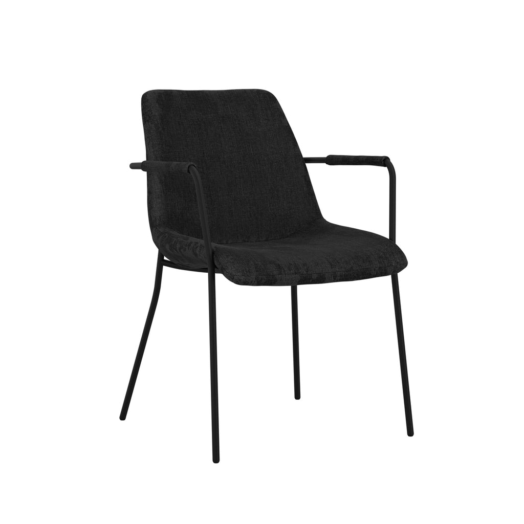 CARLO BLACK / BLACK / ARMS DINING CHAIR