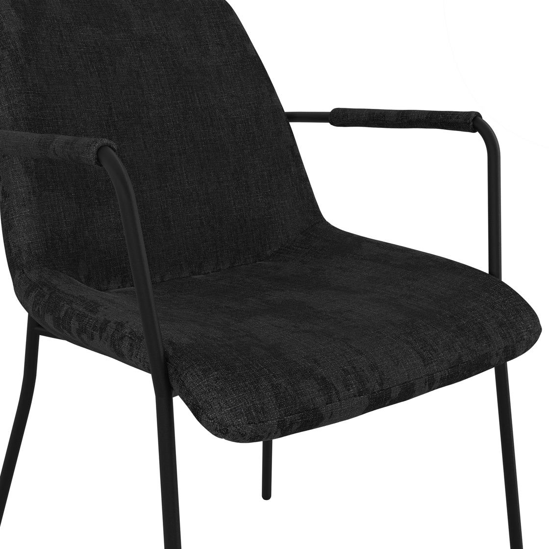 CARLO BLACK / BLACK / ARMS DINING CHAIR