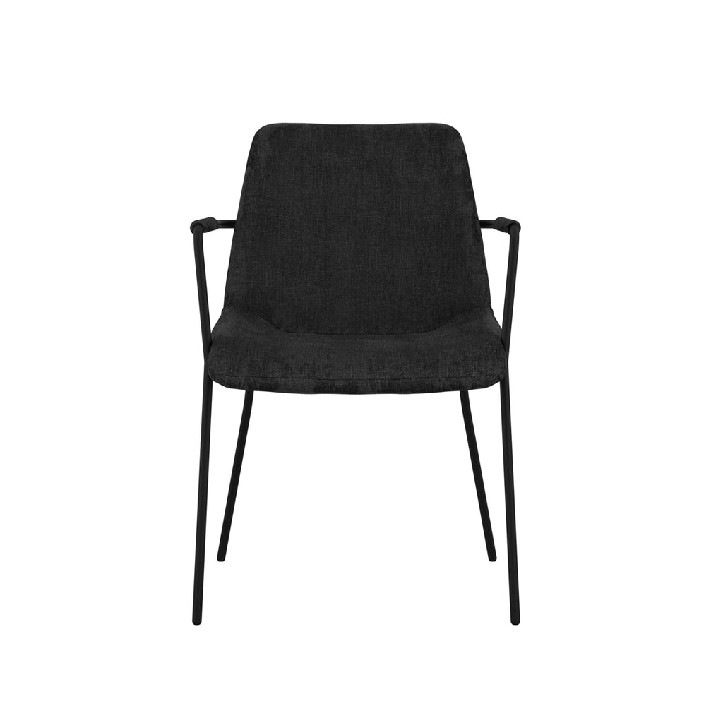 CARLO BLACK / BLACK / ARMS DINING CHAIR
