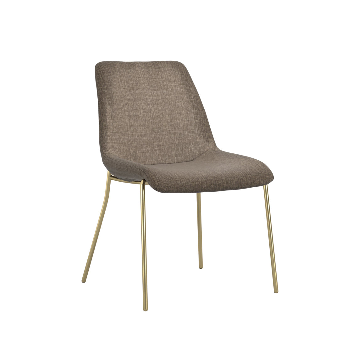 CARLO TAUPE / GOLD DINING CHAIR (Set Of 2)