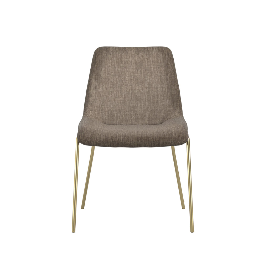 CARLO TAUPE / GOLD DINING CHAIR (Set Of 2)