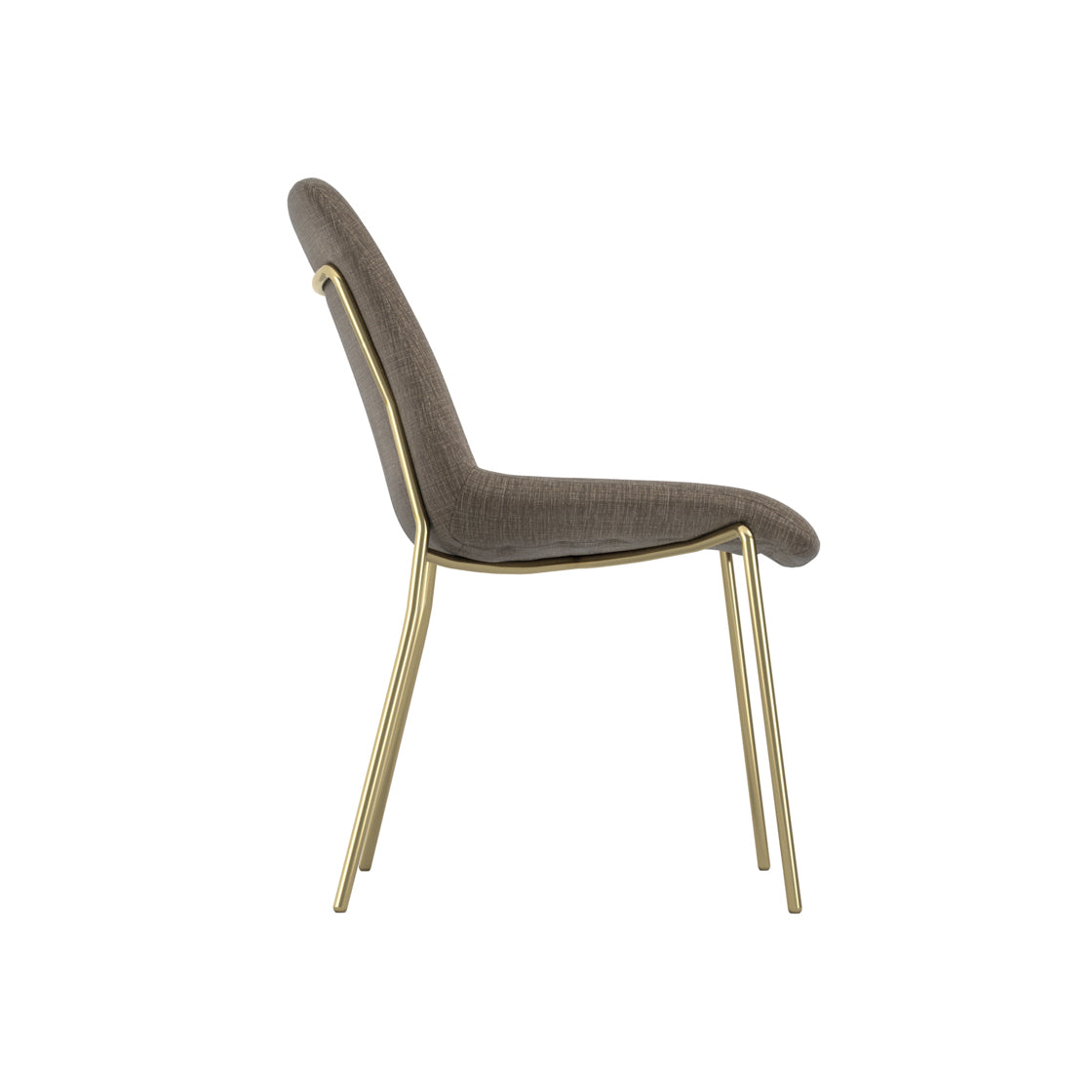 CARLO TAUPE / GOLD DINING CHAIR (Set Of 2)