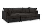 Carnaby Sofa Black U Shape Corner