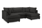 Carnaby Sofa Black U Shape Corner