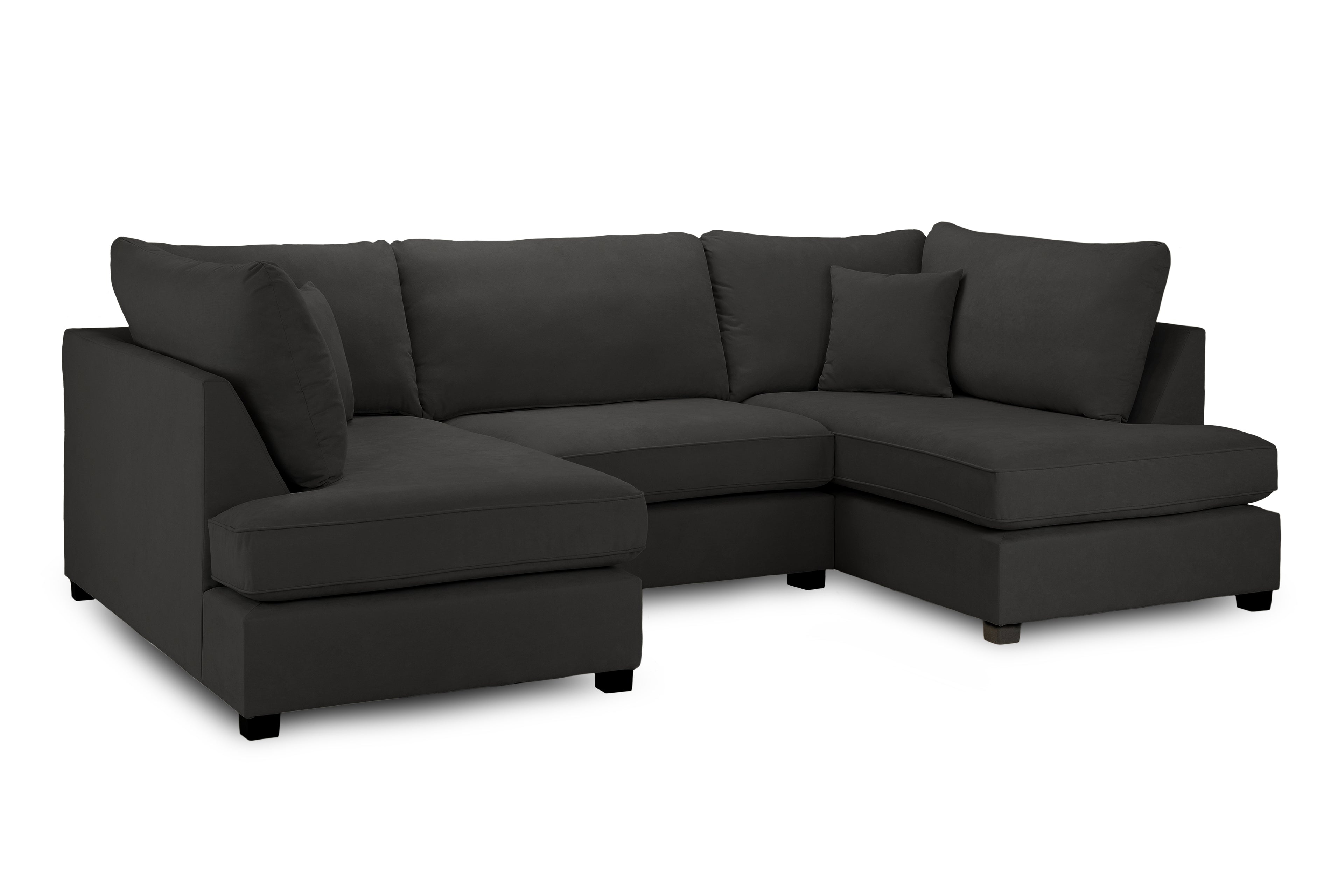 Carnaby Sofa Black U Shape Corner