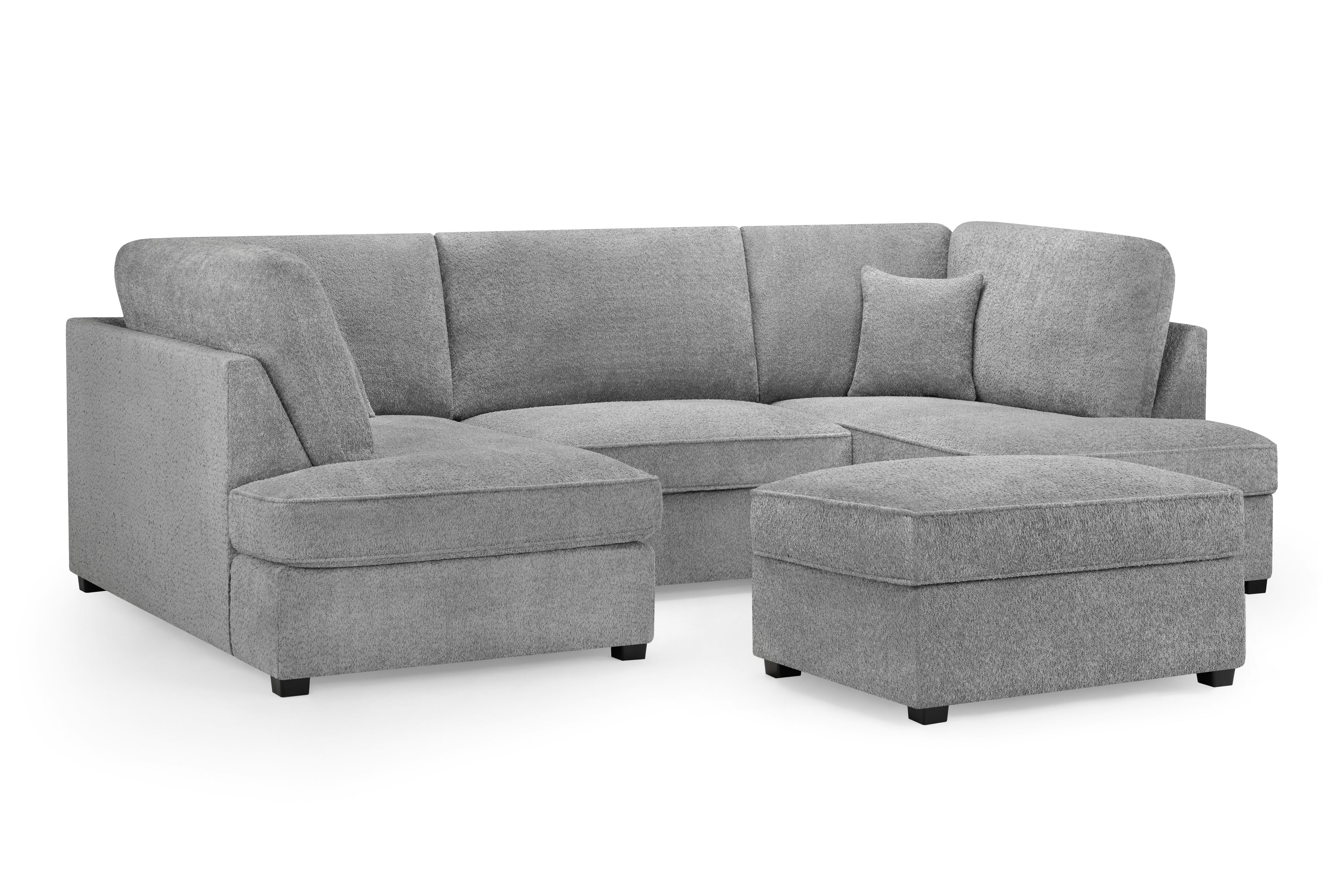 Carnaby Sofa Grey Boucle U Shape Corner
