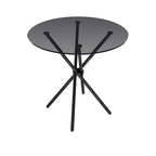 CASA SMOKED TOP / BLACK LEGS DINING TABLE