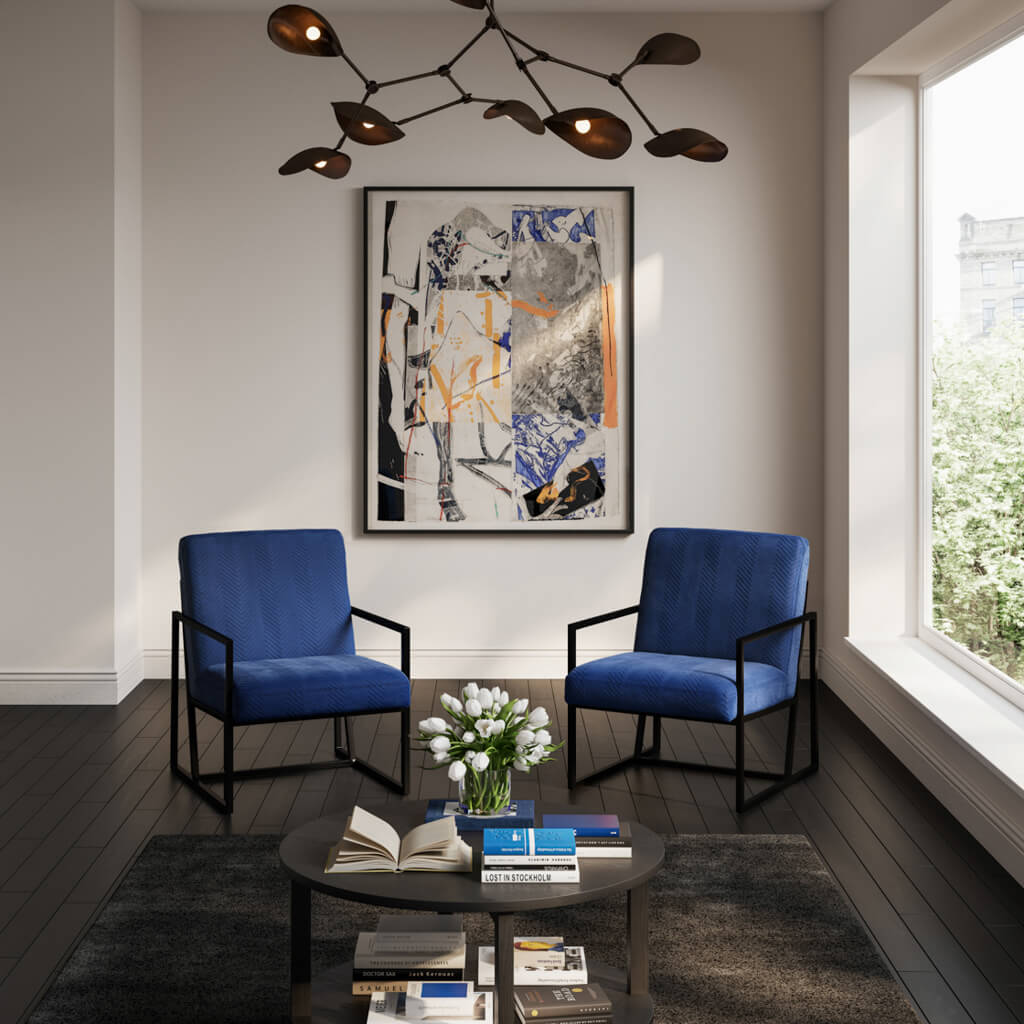 CHANCE OXFORD BLUE CHAIR