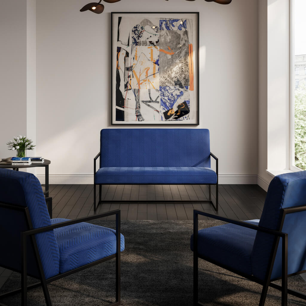 CHANCE OXFORD BLUE SOFA