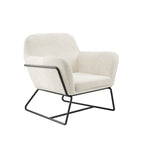 CHARLES ARMCHAIR IVORY BOUCLE / MATTE BLACK
