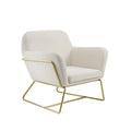 CHARLES ARMCHAIR CREAM VELVET / BRUSHED GOLD