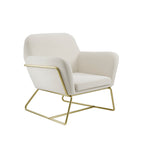 CHARLES ARMCHAIR CREAM VELVET / BRUSHED GOLD