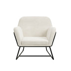 CHARLES ARMCHAIR IVORY BOUCLE / MATTE BLACK