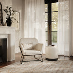 CHARLES ARMCHAIR IVORY BOUCLE / MATTE BLACK