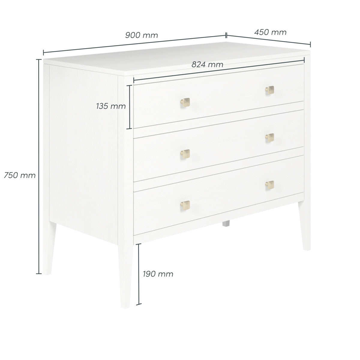 Pablo Chest of Drawers White