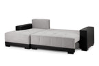 Cimiano Sofabed Black/Grey Right Hand Facing Corner