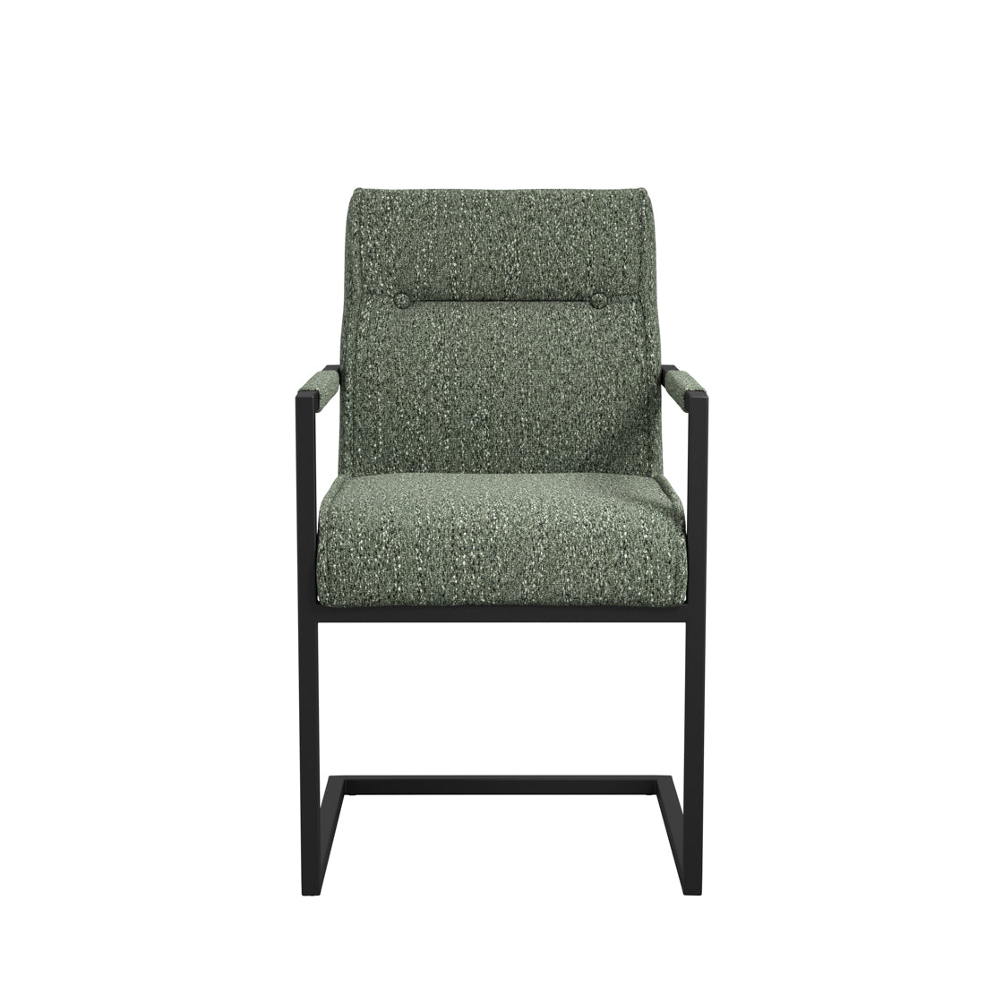 Cleaver Desert Sage and Black Dining Chair with Arms (Set of 2)