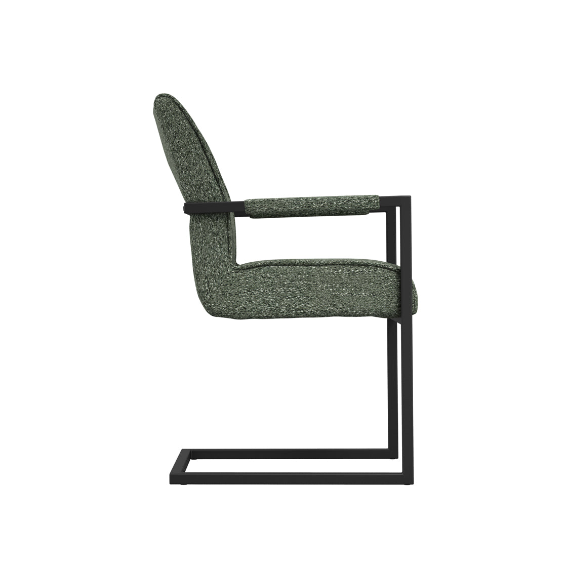 Cleaver Desert Sage and Black Dining Chair with Arms (Set of 2)