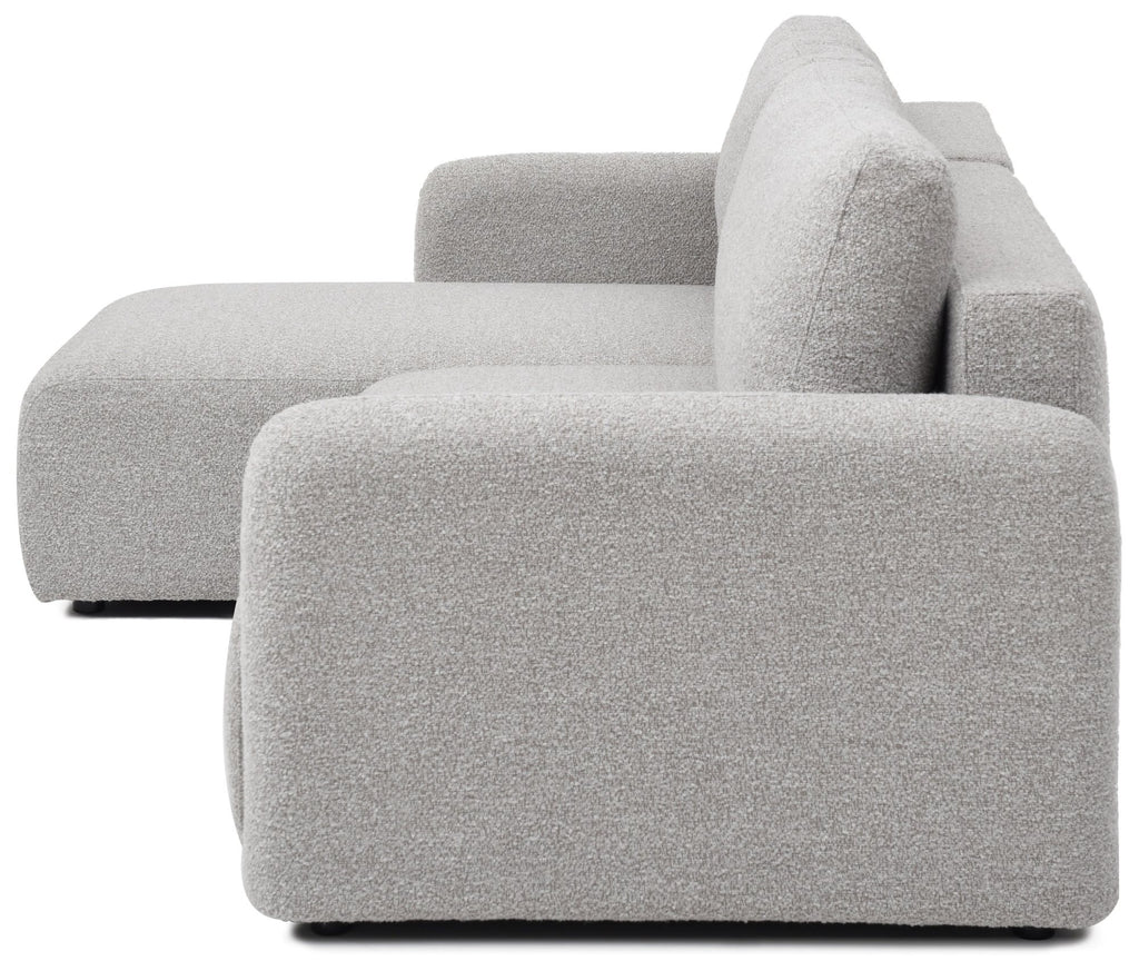 Mars Natural soft Boucle Cloud Corner Sofa Bed