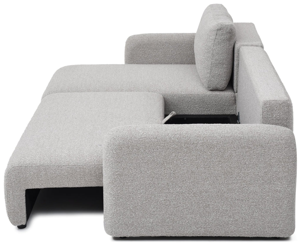 Mars Natural soft Boucle Cloud Corner Sofa Bed
