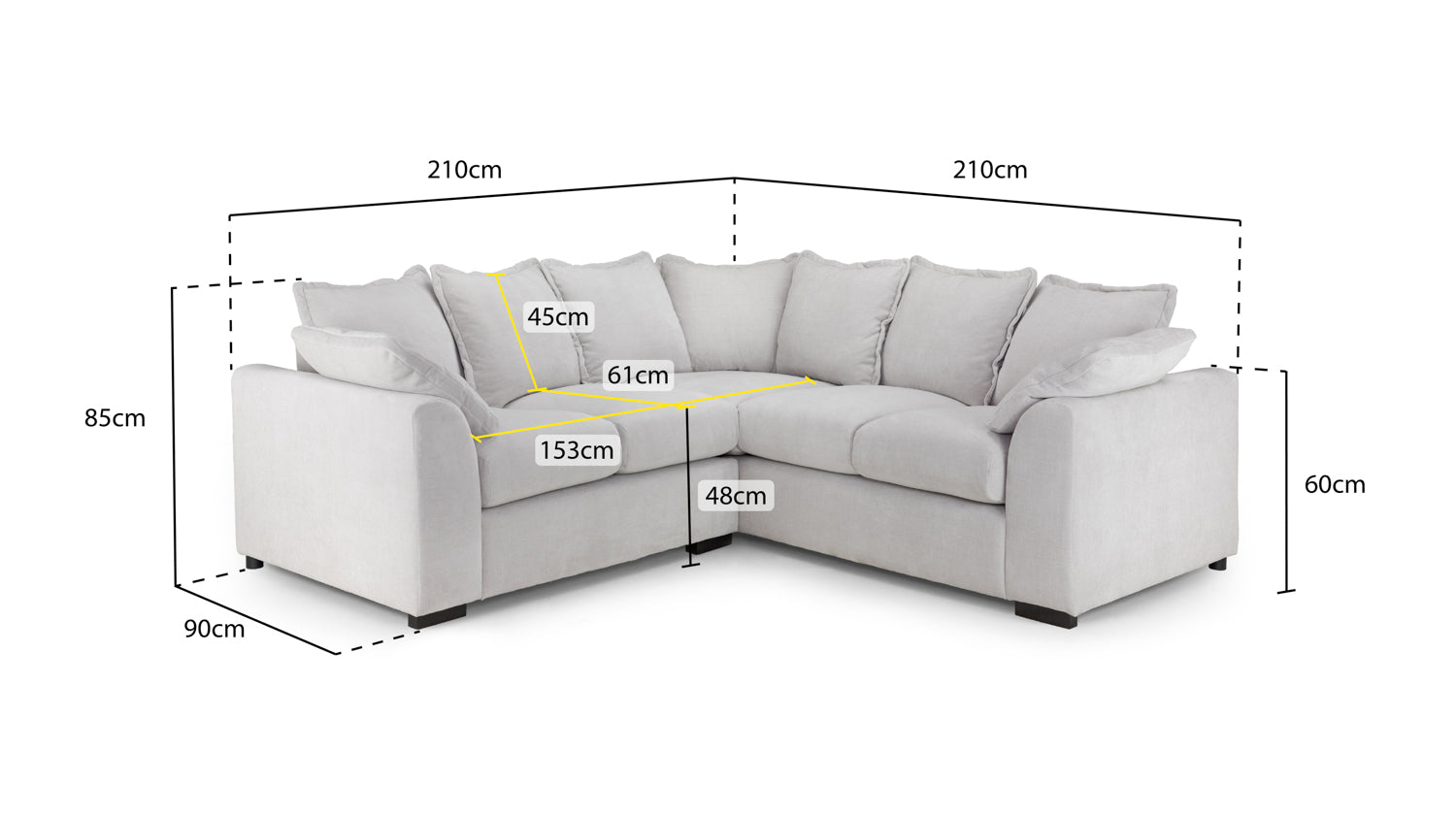 Colbee Sofa Beige Large Corner
