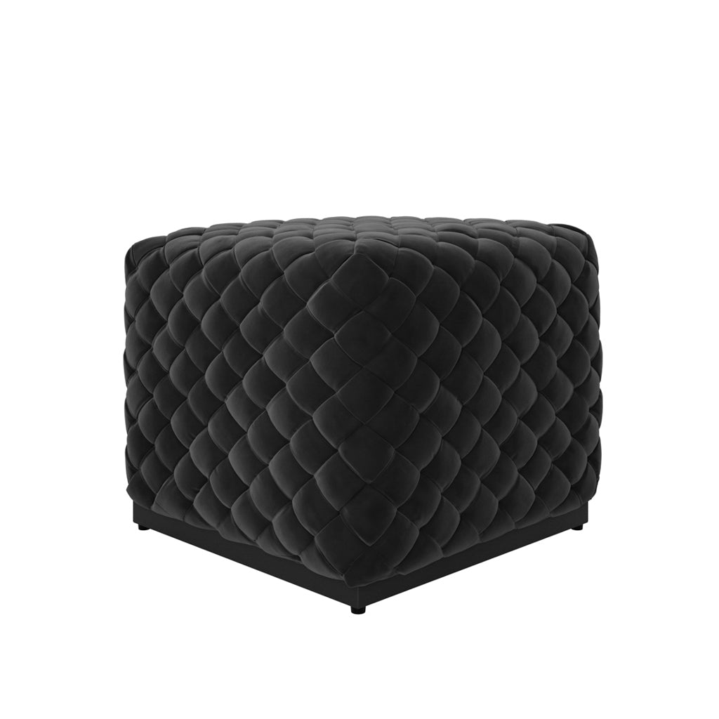 Colline Small Black Pouffe