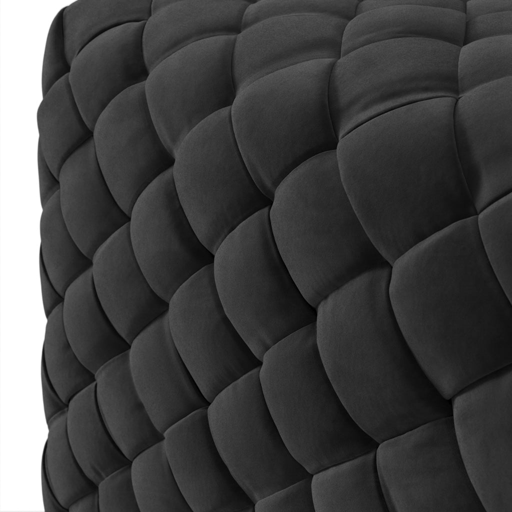 Colline Small Black Pouffe