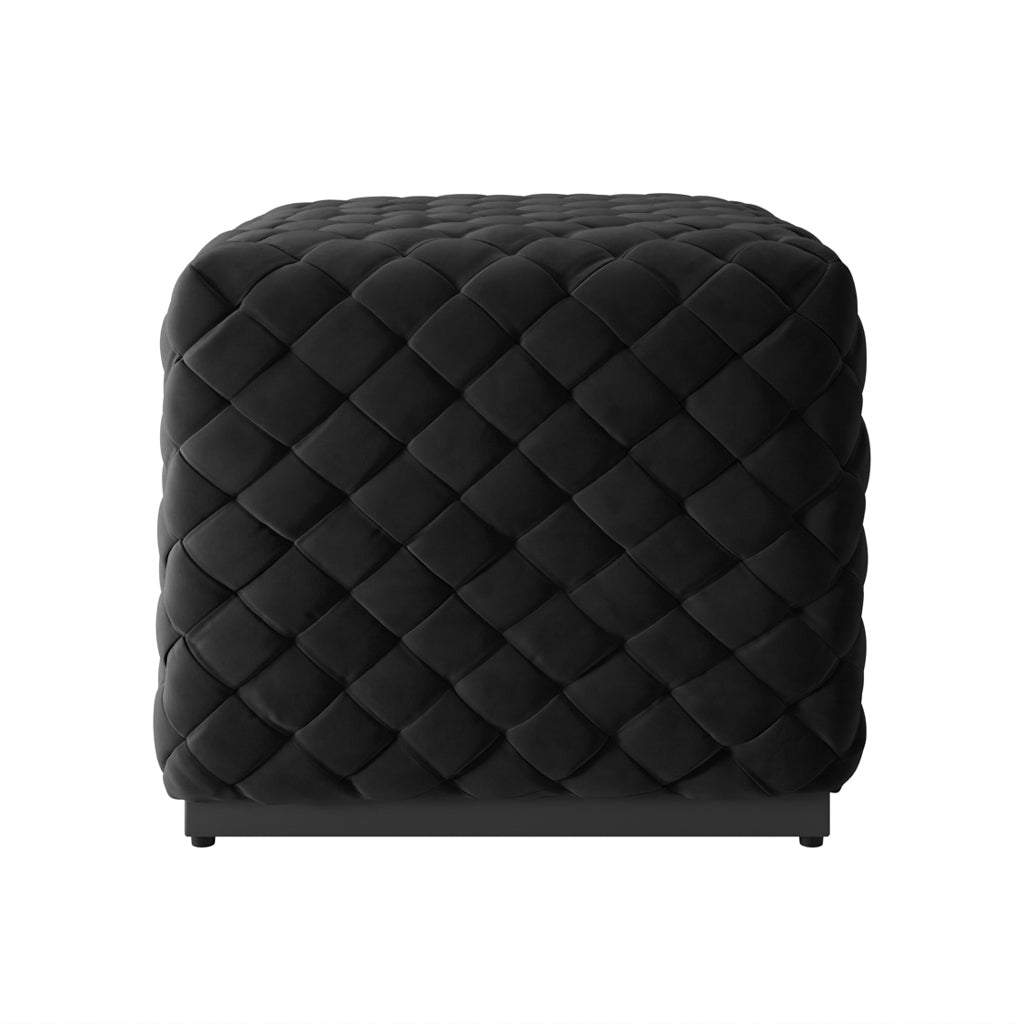 Colline Small Black Pouffe