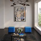Colline Small Cobalt Pouffe